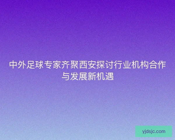 中外足球专家齐聚西安探讨行业机构合作与发展新机遇